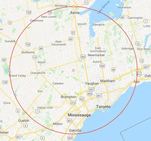 Ontario Service Areas